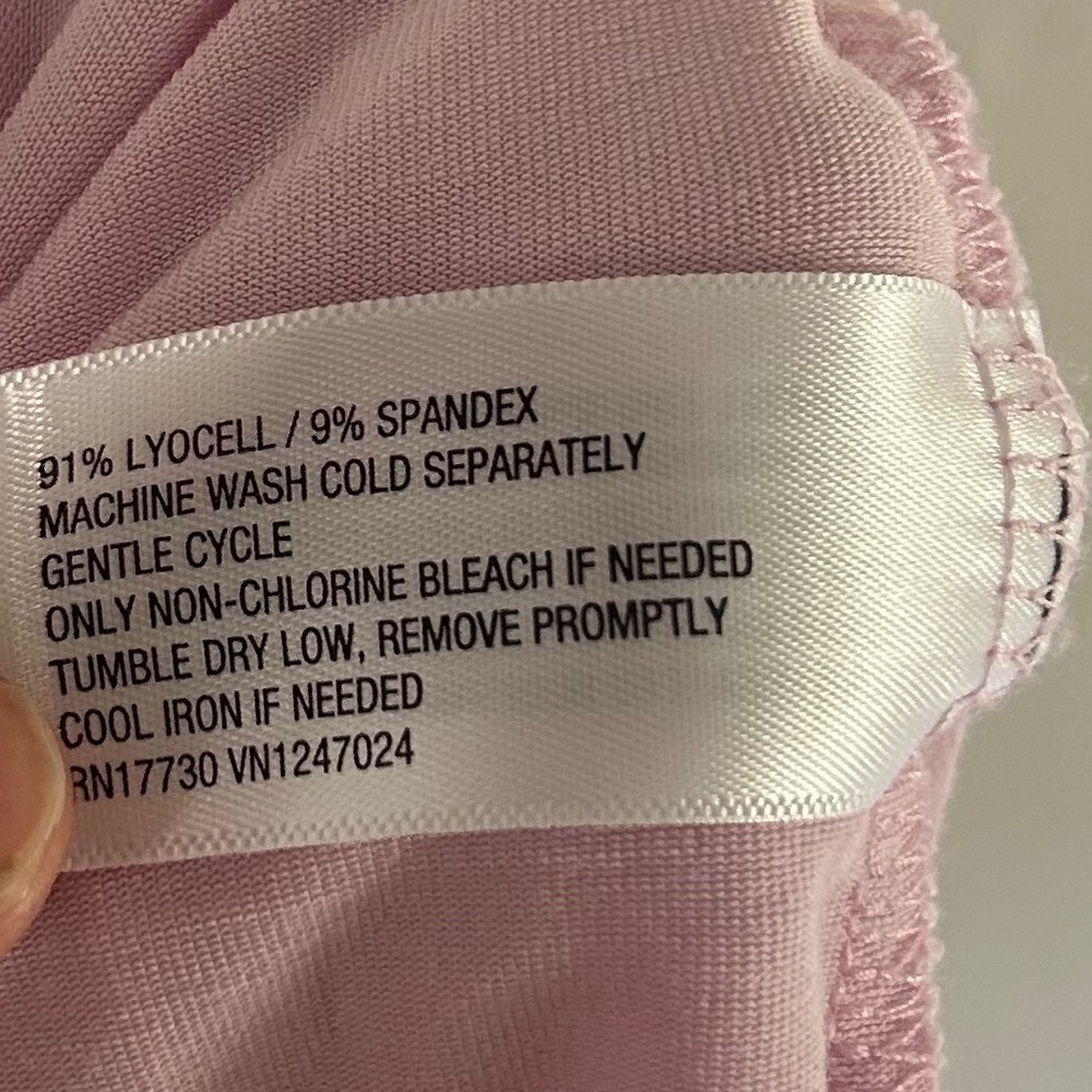 A New Day Pink Faux Wrap Midi Dress Stretch Comfy Casual Pastel Summer XL - Picture 3 of 6